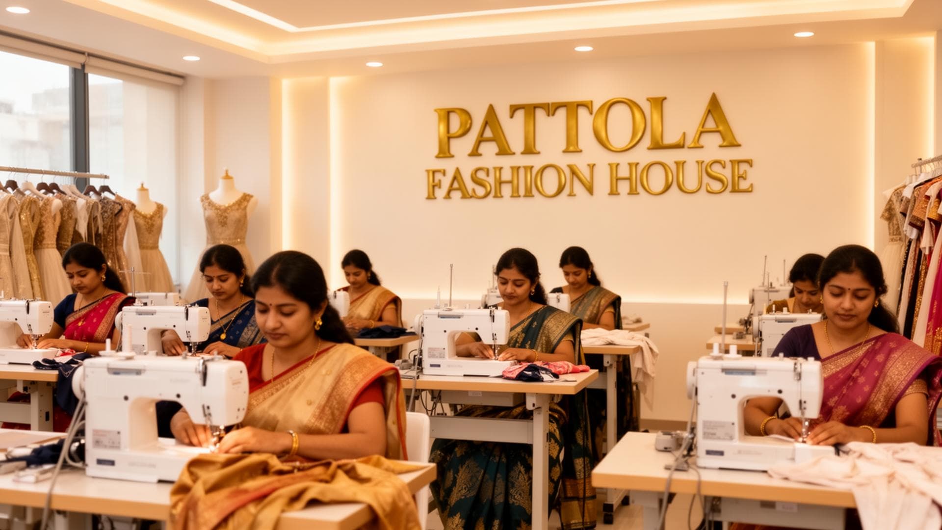Silai training center in Greater Noida - women learning stitching and tailoring at Pattola Fashion House